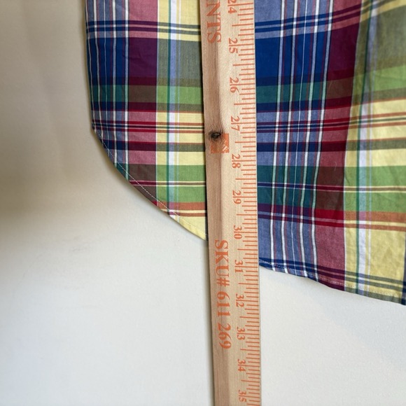 Ralph Lauren Short Sleeve Button Down Shirt Mens Small Classic Fit Plaid - Picture 7 of 8